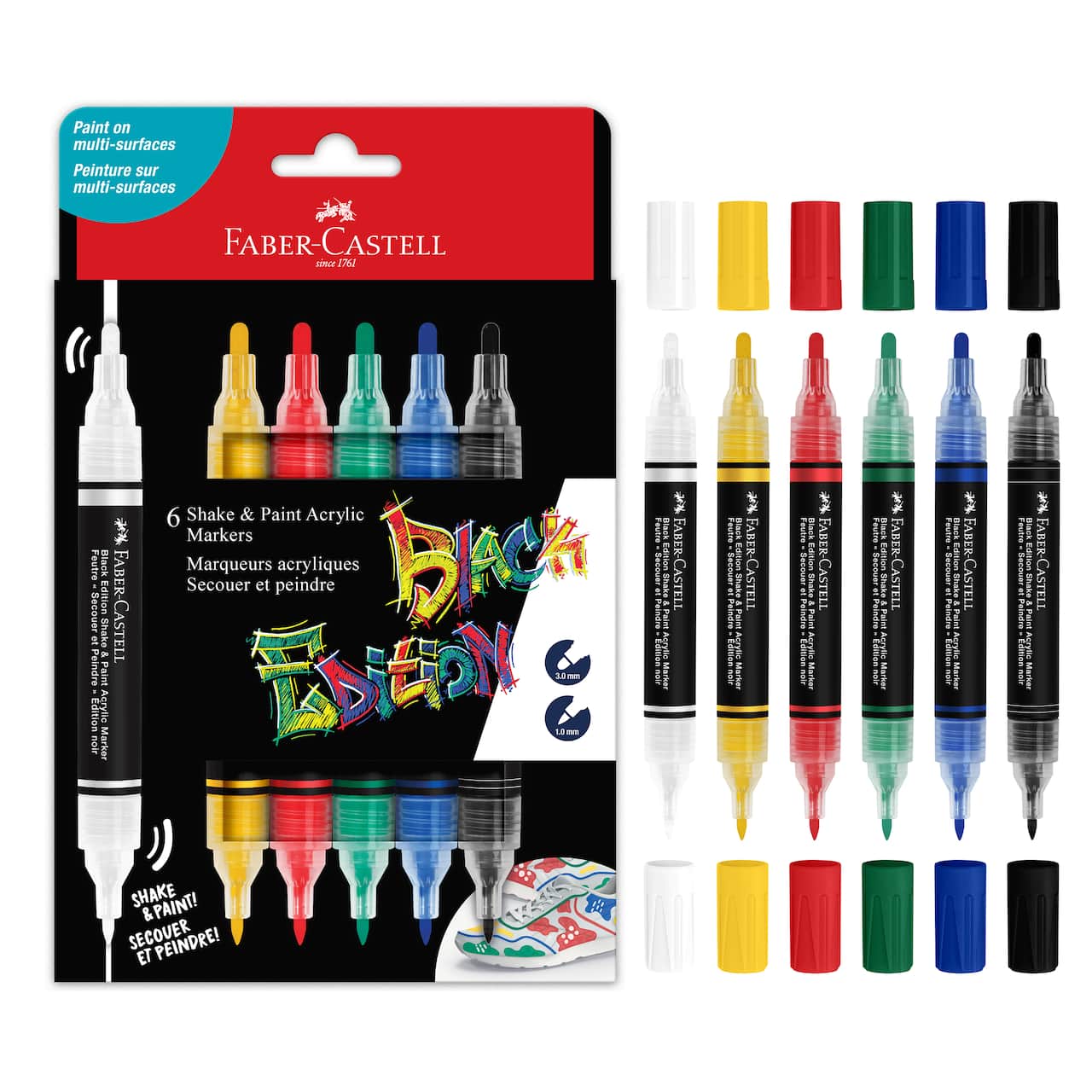 Faber-Castell® Black Edition Classic Colors Shake & Paint Markers